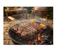 Grille panier 31 x 34 cm pour barbecue