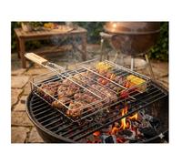 Grille panier 31 x 34 cm pour barbecue