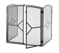 Relaxdays Grille pare-étincelles 3 pcs avec porte