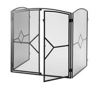 Relaxdays Grille pare-étincelles 3 pcs avec porte