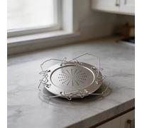 Grille pliable pour feu de camp en acier robuste - Grille de cuisson extérieure pliable pour poêles en fonte - Idéal pour la randonnée, la pêche, le pique-nique - Design compact