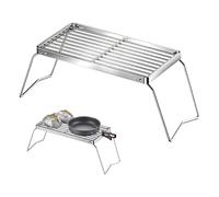 Grille Pliante, 30 x 16 cm, Grille de cuisson pliante, Mini barbecue d'extérieur, Grille de barbecue pliable, adapté aux activités de barbecue en plein air telles que le camping et les voyages.