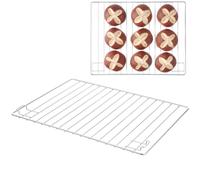 HENDI Grille en acier inoxydable chromé pour fours à convection H90 et H90S HENDI (227060, 227077), Grille de Cuisson, 433x338mm