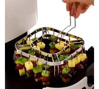 Grille pour friteuse à air - Anti-adhésive - Cuisson uniforme | Grille de grill en acier inoxydable - pour rôtir au four, griller, feu de camp, viande, bœuf, bacon, saucisse, poisson, maison, cuisine