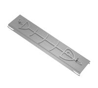 Grille pour grille de saumon Flame - Support pour rôtir le poisson réutilisable en acier inoxydable de 52 x 16 x 4 cm, outil pour casseroles pour barbecue réglable sur double face