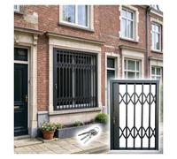 Grille Protection Fenêtre Extensible Sous-sol Rez-de-chaussée Maison | Structure Coulissante Avec Serrure, Dimensions Personnalisées, Maison Brique, Villa, Patio Et Protection Fenêtre Extérieure