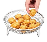 Grille Rack Pour Air Fryer Support De Gril Surélevé Empilable En Acier | Grille De Rechange Pour Friteuse À Air Pour cuisine maison appartement barbecue extérieur pique-nique camping fê