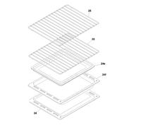 Grille (repère 25) Four, cuisinière 70033957 CANDY, ROSIERES, HOOVER, HAIER, TERZISMO