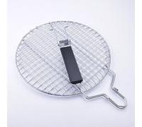 Grille rond en acier inoxydable pour poulet/viande, amovible, dimensions : 28x28x1,8 cm