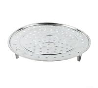 Grille ronde en acier inoxydable avec trois pieds pour casseroles de cuisine, poêles, plateau à vapeur en métal pour rôtir des aliments, argenté, 20 cm (30 cm)