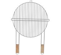 Grille de barbecue ronde de 46 cm avec 2 poignées en bois en acier chromé Grille de rechange