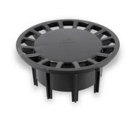 Grille seule NICOLL pour siphon de cour SC089S, PVC gris anthracite, 182 x 182 x 86 mm