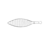 Grille spéciale poisson pour barbecue - en métal 13x41 cm