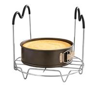 Grille vapeur 19,51 cm - Dessous de plat rond pliable avec poignée | Grille de cuisson vapeur pour maison, cuisine, restaurant, autocuiseur électrique