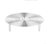 Grille vapeur en acier inoxydable de qualité alimentaire avec espacement des fils denses pour contenir de petits objets tels que des œufs et des boulettes (24 cm)