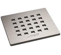 Grille wedi d’écoulement carrée 5.1 pour écoulement en un point, inox brossé 676800046