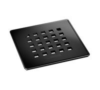Grille wedi d’écoulement carrée 5.1 pour écoulement en un point, noir métallique 676800131
