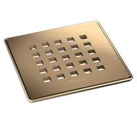 Grille wedi d’écoulement carrée 5.1 pour écoulement en un point, or rose métallique 676800133
