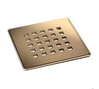 Grille wedi d’écoulement carrée 5.1 pour écoulement en un point, or rose métallique 676800133
