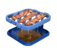 Grilles de four pour utilisation au four, grille de cuisson avec évacuation de la graisse | Grille de cuisson en silicone pour four | Pour paniers de bacon de 20,3 à 25,4 cm, barbecue, cuisine