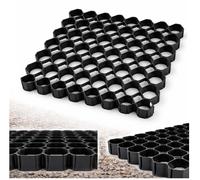 Grilles de gazon en plastique | Stabilisation du sol pour allées, parkings et jardins | 50 x 50 x 4 cm | 24 pièces | Protection du sol sur de grandes surfaces
