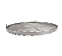 Grille de barbecue RONDE - 80cm en acier inoxydable - Produit artisanal - Germany avec 3 œillets de suspension