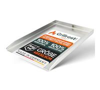 Grillrost.com Das Original Plaque de Cuisson en Acier Inoxydable | Plancha 49x32,5cm - Convient pour Weber Genesis I | 4mm Massif