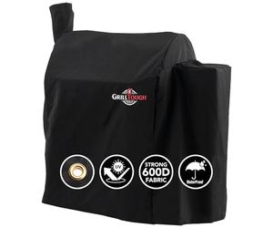 GrillTough Housse de Barbecue Robuste pour Barbecue d'extérieur - Imperméable, résistante aux intempéries, aux UV et à la décoloration avec Sangles réglables - Housse de Barbecue à gaz pour Weber,
