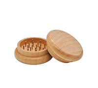 Grinder Classique en Bois de Bambou - Moulin à Herbes - Broyeur à Épices