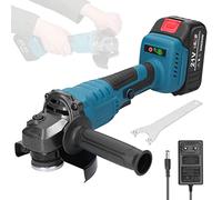 Grinder d'angle 125, Weytoll 21 V M14 Meuleuse d'angle moteur sans balais avec piles 1300 mAh pour couper et polir les carreaux de céramique, bois, pierre et acier