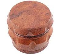 Grinder en résine,apparence bois, 40 mm de diamètre, moulin à épices,4 parties avec récupérateur de pollen et spatule fournie,dents en aluminium de haute qualité,couvercle aimenté (bois foncé)