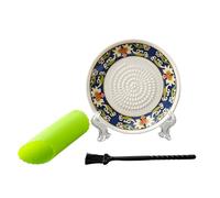Grinder manuel multifonction en céramique avec éplucheur et brosse pour ail gingembre et sauces maison