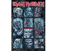 Grindstore Grande affiche Iron Maiden Ten Eddies - Grande impression murale plastifiée - Décoration murale pour la maison, le bureau, la salle de classe, idée cadeau 91,5 x 61 cm