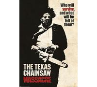 Grindstore Poster géant du Texas plastifié à la tronçonneuse Who Will Survivve?