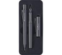 Grip Edition Gift Set, All Black, With M Fountain Pen And Xb Ballpoint Pen In Metallic Case