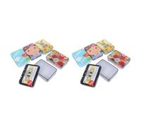 GRIRIW 10 Pièces Boîte Rectangulaire en Fer-blanc Couvercle, Boîte à Bonbons et Coffret pour Desserts, Portable, pour Fêtes et Noël Plusieurs styles