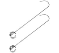 GRIRIW 2 Pièces Crochets À Viande Crochets En J Robustes En Acier Inoxydable Traitement De La Viande Crochet De Boucher Pour Suspendre Séchage Fumer Barbecue Griller Cuisine Meat Hooks