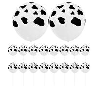 GRIRIW 25pièces Lot de Ballons Imprimé Vache Décoration Anniversaire Garçon Fille Thème Western Cowboy Fête Animaux Ferme