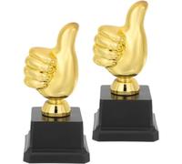 GRIRIW 2pièces Trophée Pouce pour Garçon Fille Accessoire de Récompense et Décoratif pour Compétitions de Football et Danse Surface Lisse sans Bavure Cadeau Garçon Fille