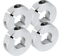 GRIRIW Anneau D'arrêt 4pcs Diamètre Intérieur 12mm en Alliage D'aluminium Argenté Collier de Serrage Monobloc Résistance à L'oxydation de Surface pour Arbre Rotatif