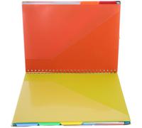 GRIRIW Bloc-notes à Spirale avec Porte-documents en Pvc et Intercalaires Colorés, Carnet à Pages Faciles à Tourner pour Bureau et Usage Domestique