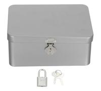 GRIRIW Boîte de Rangement en Métal, Mini Boîte Métallique à Charnière Rectangulaire en Fer-blanc, Rangement Polyvalent et Anti-poussière, Maison Bureau, Style Minimaliste