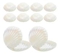 GRIRIW Boîtes Présents en Plastique Forme Coquillage Irisé, Contenant Bonbon Solide Technologie de Placage sous Vide, pour Mariages Nautiques et Fêtes Élégantes, Lot de 10