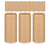 GRIRIW Coffret 12 Pièces Tubes en Papier Kraft pour Flacons D'huiles Essentielles 50ml, Boîte de Rangement Épaisse et Élégante pour Maison et Artisanat DIY
