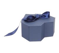 GRIRIW Coffret Présent en Papier Bleu de Cœur Double Porte Élégant et Gain de Place pour Maison ou Bureau