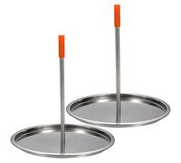 GRIRIW Grille de Barbecue en Acier Inoxydable 2 Pièces Support Vertical Léger et Design Démontable pour Barbecue Extérieur et Camping