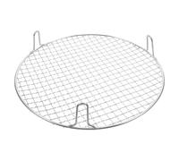 GRIRIW Grille de Barbecue Ronde Facile à Nettoyer Pieds en Acier Inoxydable Cuisson Uniforme, pour Usage Extérieur et Intérieur Polyvalent