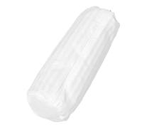 GRIRIW Housse de Coussin Ronde Blanche en Tissu Doux et Respirant Fermeture Éclair, Taie d'oreiller Confortable Maison, Remplacement de Housse d'oreiller Cylindrique