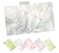 GRIRIW Intercalaires Onglets Colorés en Plastique Pp Transparent 6 Trous Lot de 6 pour Classer et Séparer Documents, pour Bureau ou École