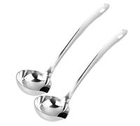 GRIRIW Lot De 2 Louche Séparatrice De Graisse En Acier Inoxydable Petite Louche À Soupe Avec Bec Verseur Écumoire À Huile Pour Séparer Graisse Et Sauce Cuisine Maison